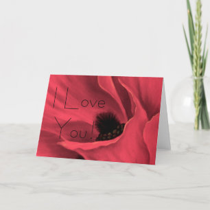 Red Poppies Flower Art Painting - ... - Customised Holiday Card