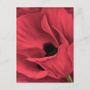 Red Poppies Flower Art Painting - Multi Postcard