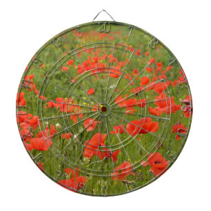 Red Poppies in the field Dartboard