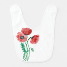 Red poppies in watercolor