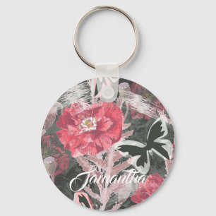 Red poppies. key ring