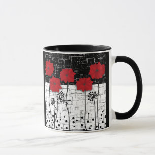 Red poppies mug