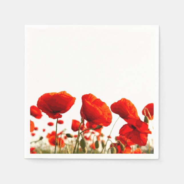 Red Poppies Napkin (Front)