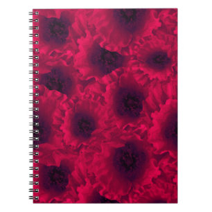 Red poppies notebook