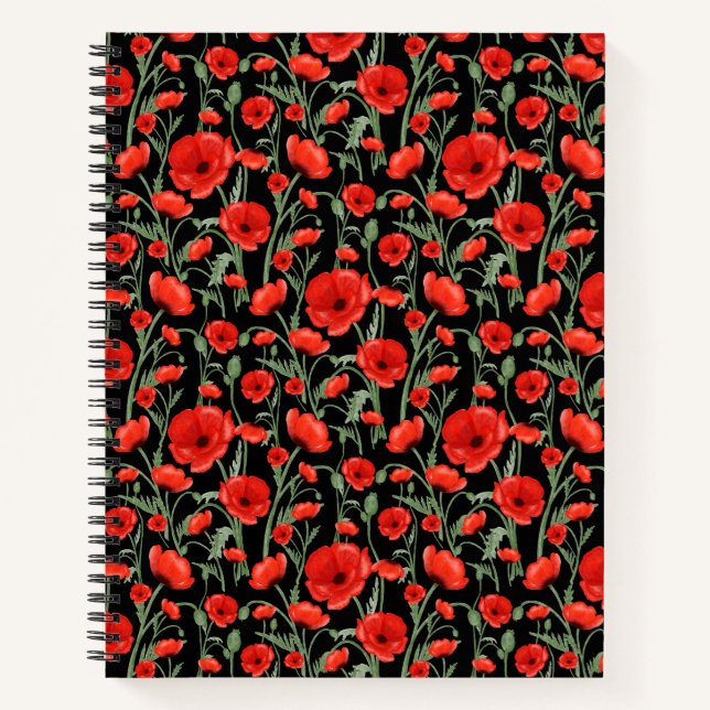 Red Poppies Notebook (Front)