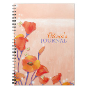 Red Poppies Personal or Business Journal