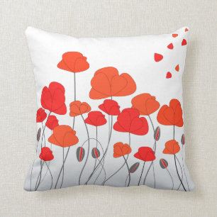 Red Poppies Pillow