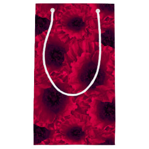 Red poppies , poppy small gift bag