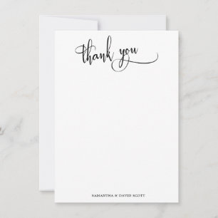 Red Poppies Purple Iris Watercolor Flat Thank You Card