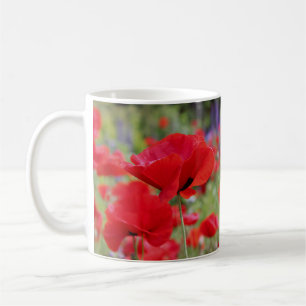 Red Poppies & Purple Lupines  Coffee Mug