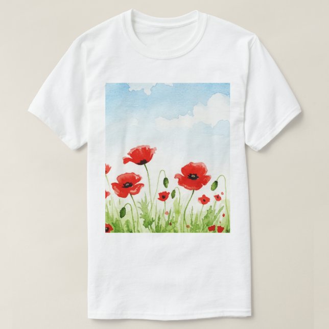 Red poppies T-Shirt (Design Front)