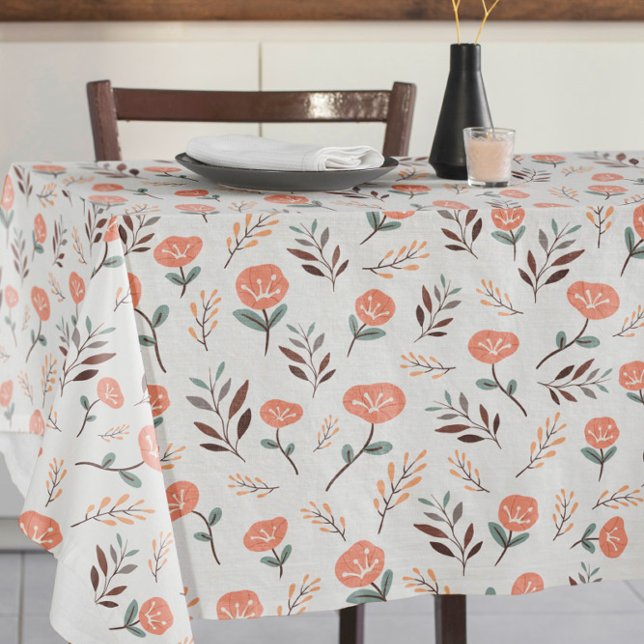 Red Poppies Tablecloth in Nordic Style (Creator Uploaded)