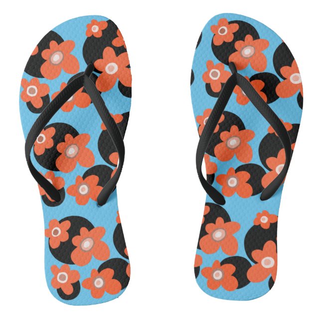 Red poppies  thongs (Footbed)