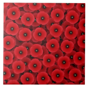 Red Poppies Tile