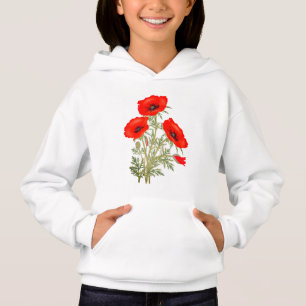 Red Poppies with Green Stems Mark
