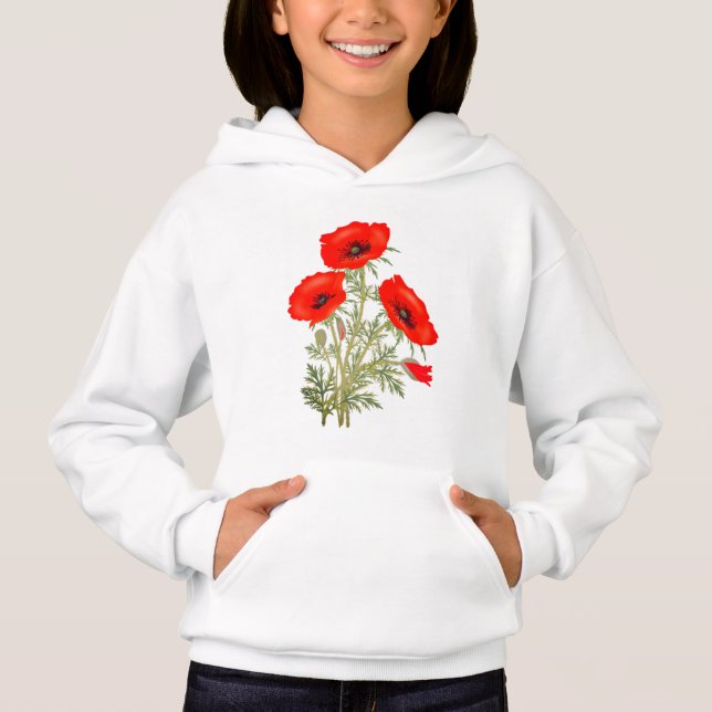Red Poppies with Green Stems Mark (Front)