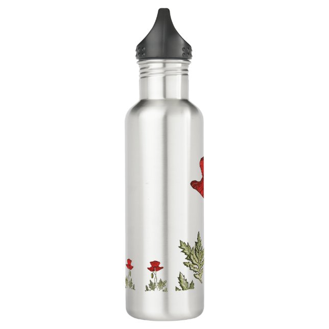 Red Poppy 710 Ml Water Bottle (Left)