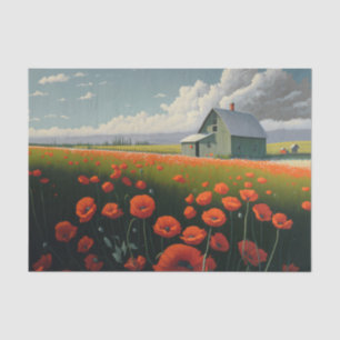 Red Poppy Afternoon, On the Farm Tissue Paper