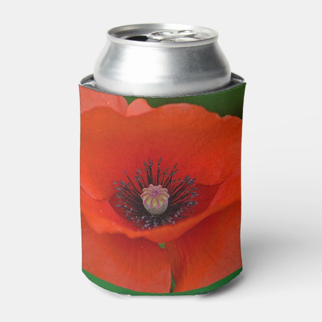 Red Poppy Can Cooler (Can Front)