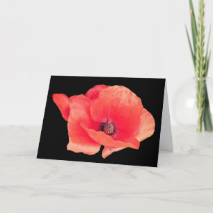 Red poppy card