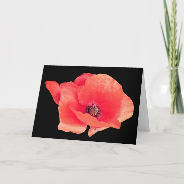 Red poppy card (Front)