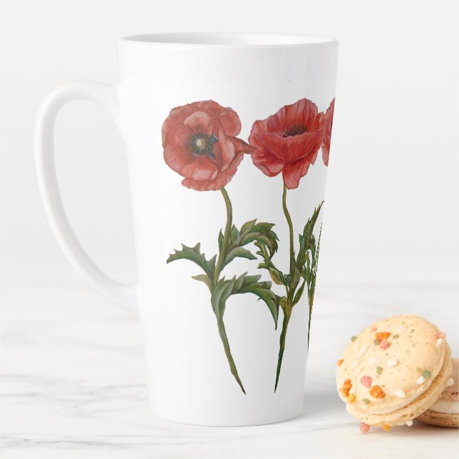 Red Poppy Collection Latte Mug (In Situ)