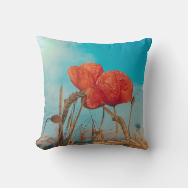 Red Poppy Cushion (Front)