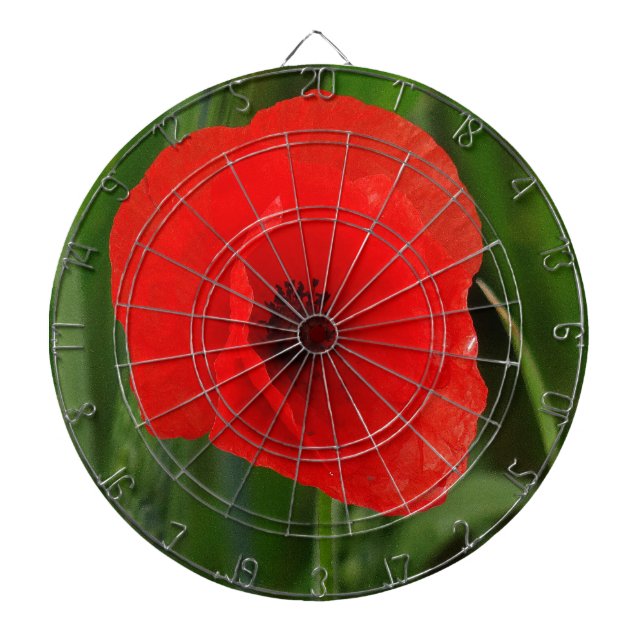 Red poppy dartboard (Front)