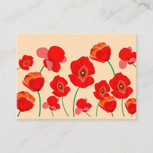 Red Poppy Field Enclosure Card