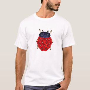 Red Poppy Flower Beetle Graphic T-Shirt