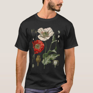Red Poppy Flower Botanical Poppies Red Poppy T-Shirt