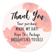 Red Poppy Flower Floral Thank You For Your Order