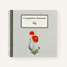 Red Poppy Flower Personalised Composition