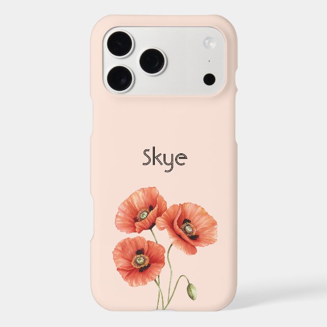 Red Poppy Flowers  (Back)