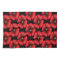 Red Poppy Flowers on Black Kitchen Towel