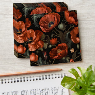 Red Poppy Funeral Seed Packet Envelope