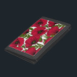 Red Poppy garden 2 Trifold Wallet<br><div class="desc">Vector pattern made of hand-drawn poppies.</div>