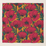 Red poppy garden scarf<br><div class="desc">Vector pattern made of hand-drawn red poppies.</div>