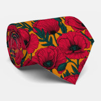 Red poppy garden