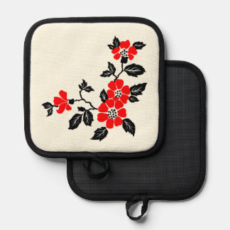 Red Poppy Hot Pad Pot Holder