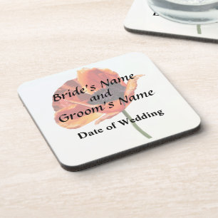 Red Poppy in Sunshine Wedding Products Coaster