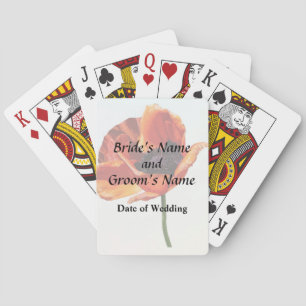 Red Poppy in Sunshine Wedding Products Playing Cards
