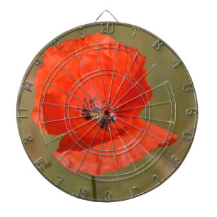 Red Poppy in the Field Dartboard