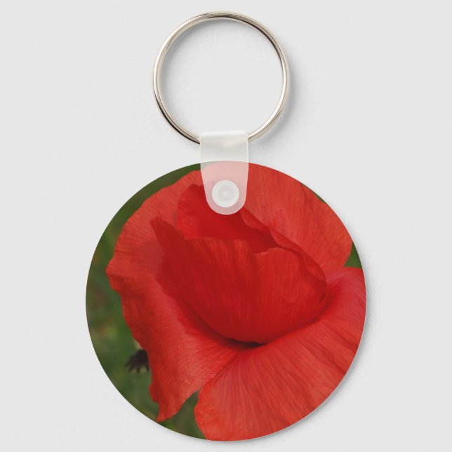 Red poppy key ring (Front)