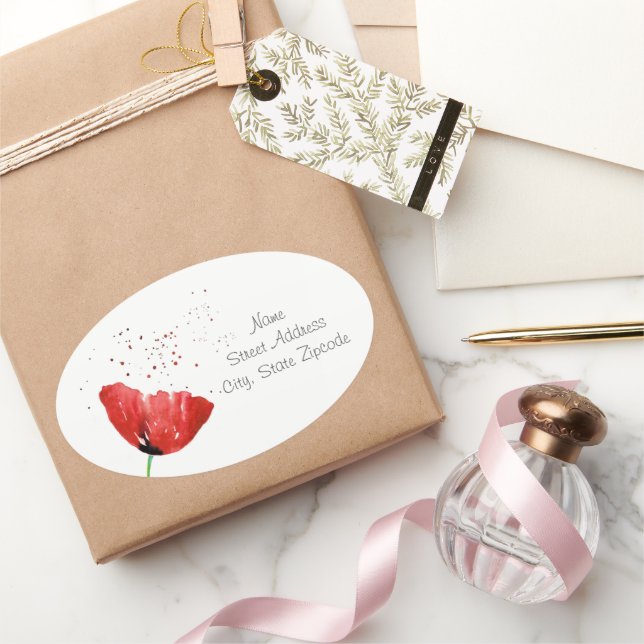 Red Poppy Labels (Gifting)