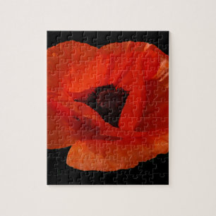 Red Poppy Macro Jigsaw Puzzle