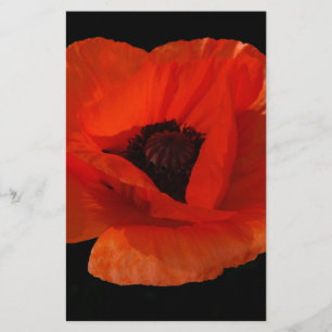 Red Poppy Macro Stationery