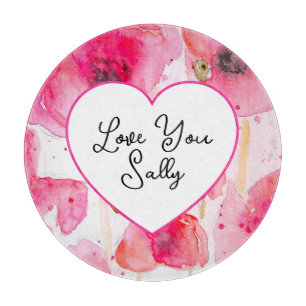 Red Poppy Poppies Flower Floral Watercolor Wife Cutting Board