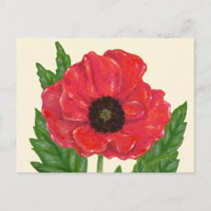 Red Poppy postcard