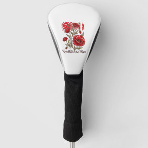 Red Poppy Remember And Honour Vintage Memorial Shi Golf Head Cover